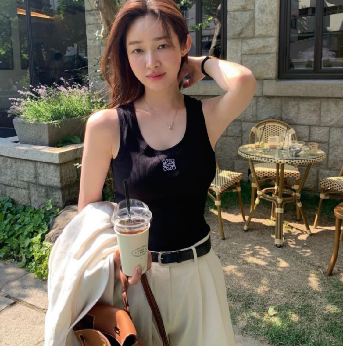 로에베나시코튼아나그램탱크탑민소매 상품이미지9