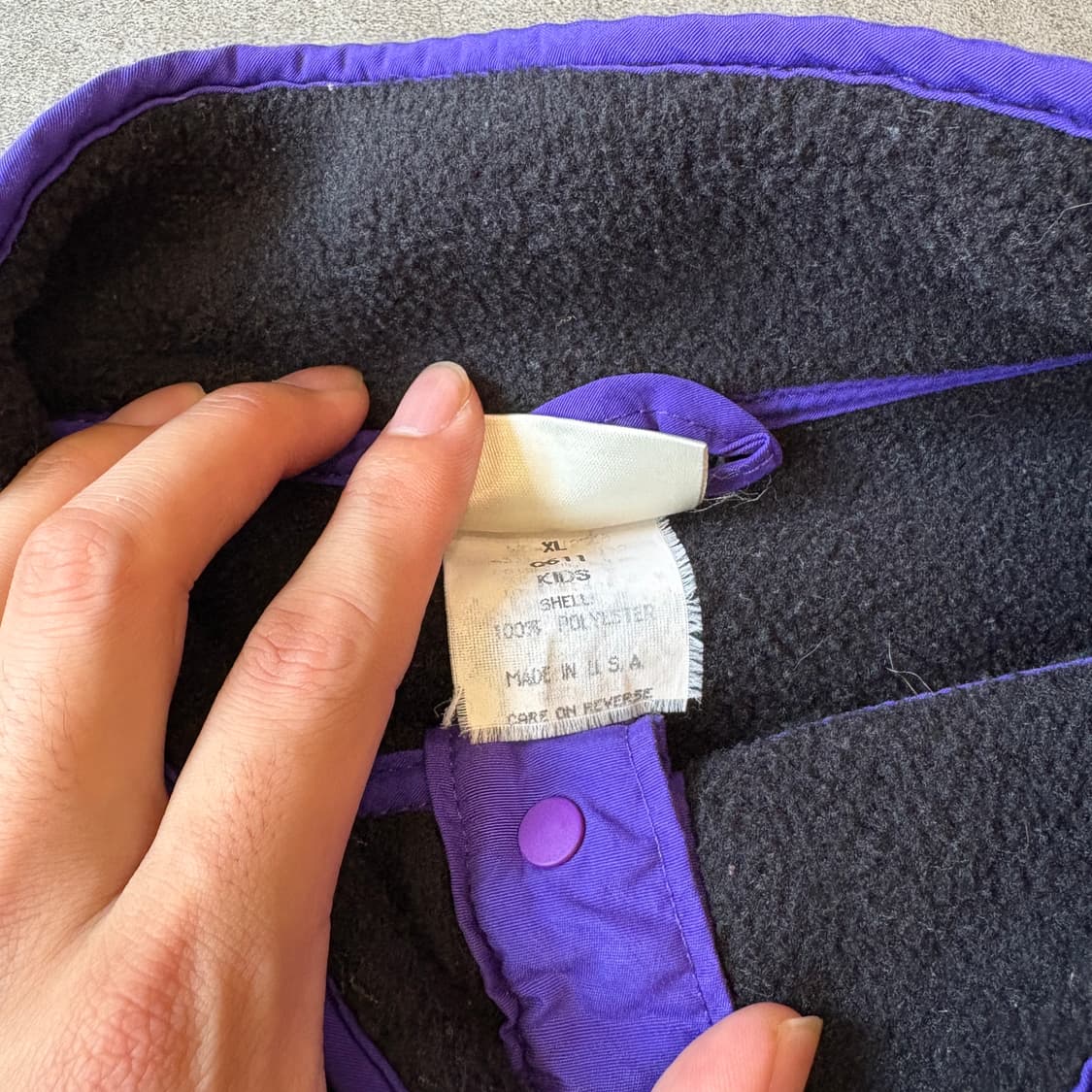 90s L.L.bean 미국 생산 엘엘빈 블랙 플리스 신칠라 상품이미지7