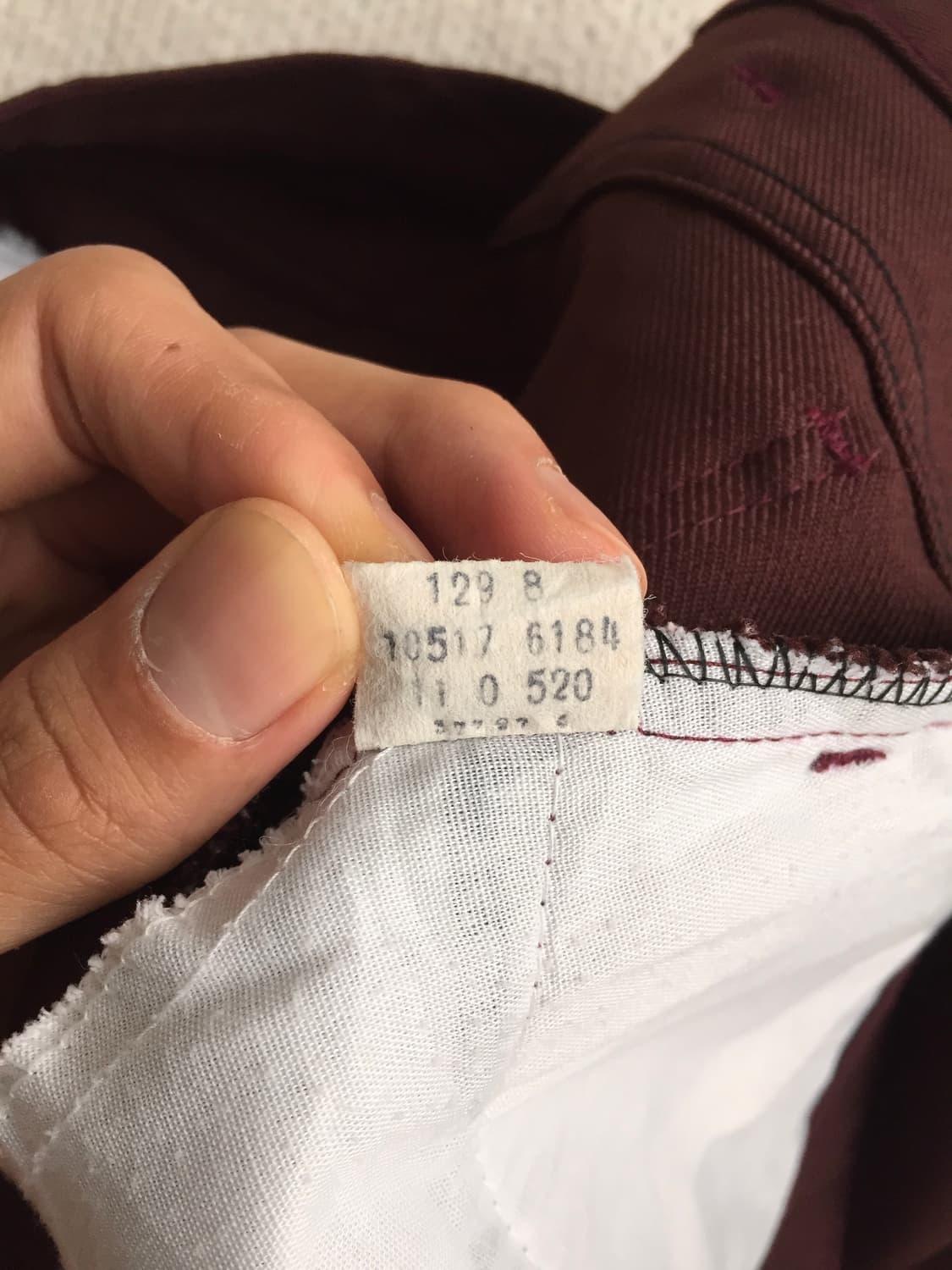RARE 70-80’s levis 517 버건디 스타프레스트 상품이미지8