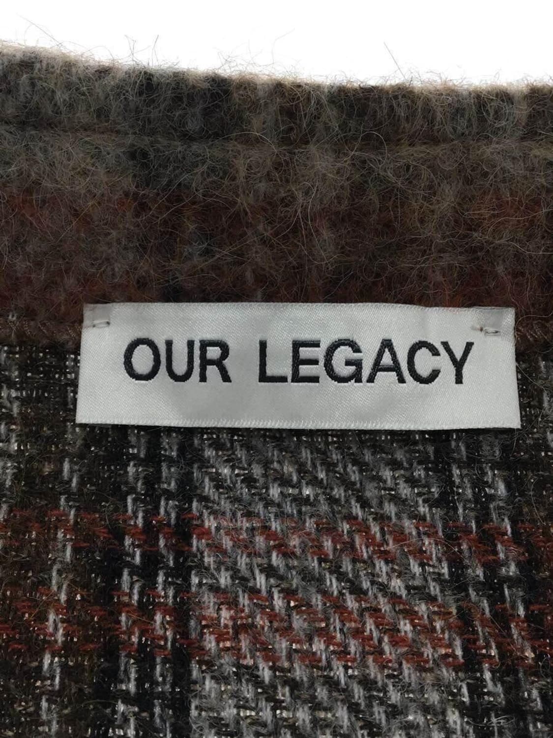 [48] 아워레가시 모헤어 어멘트 체크 가디건 상품이미지3