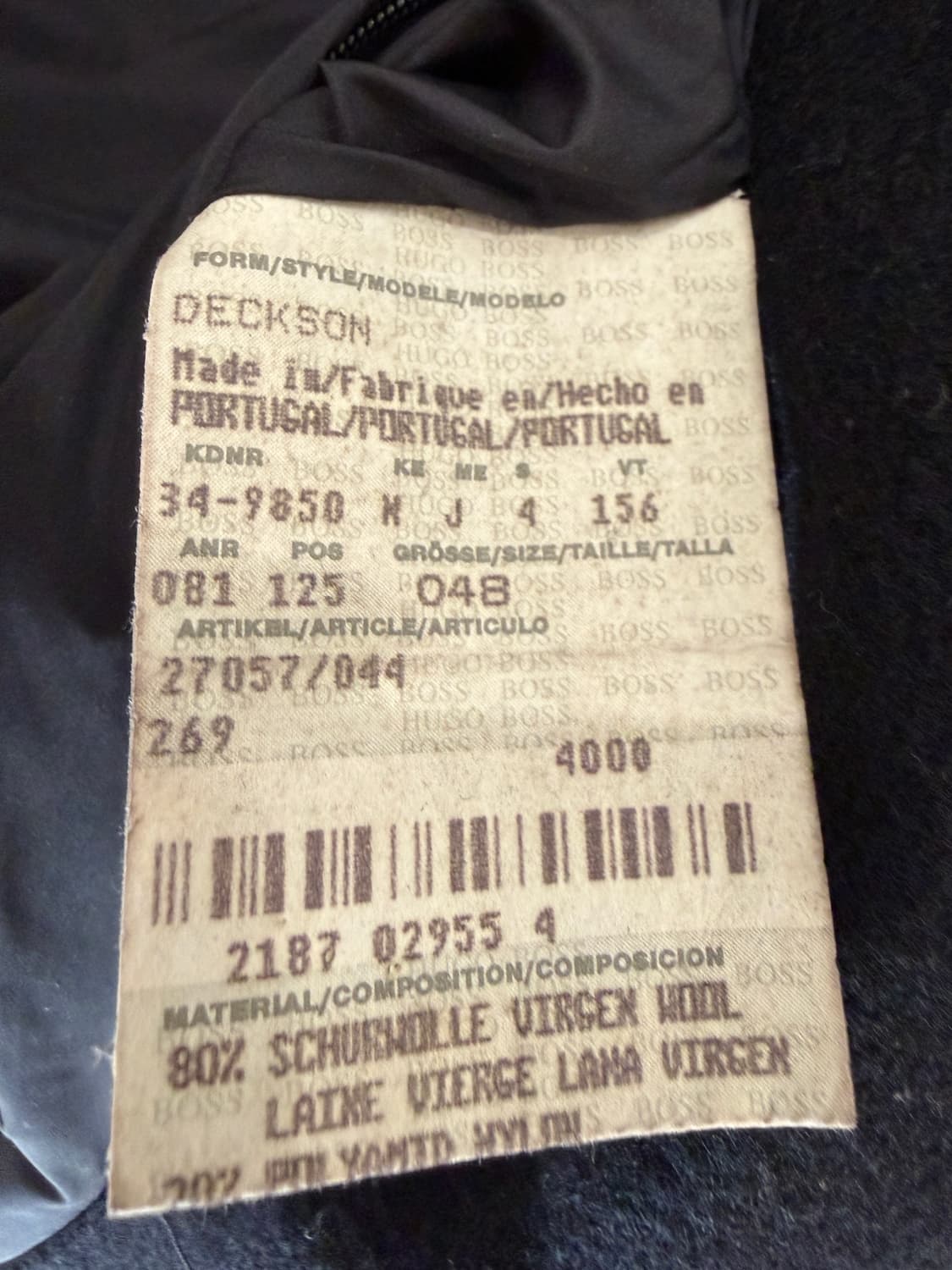 휴고 보스 울 하프 코트 상품이미지6