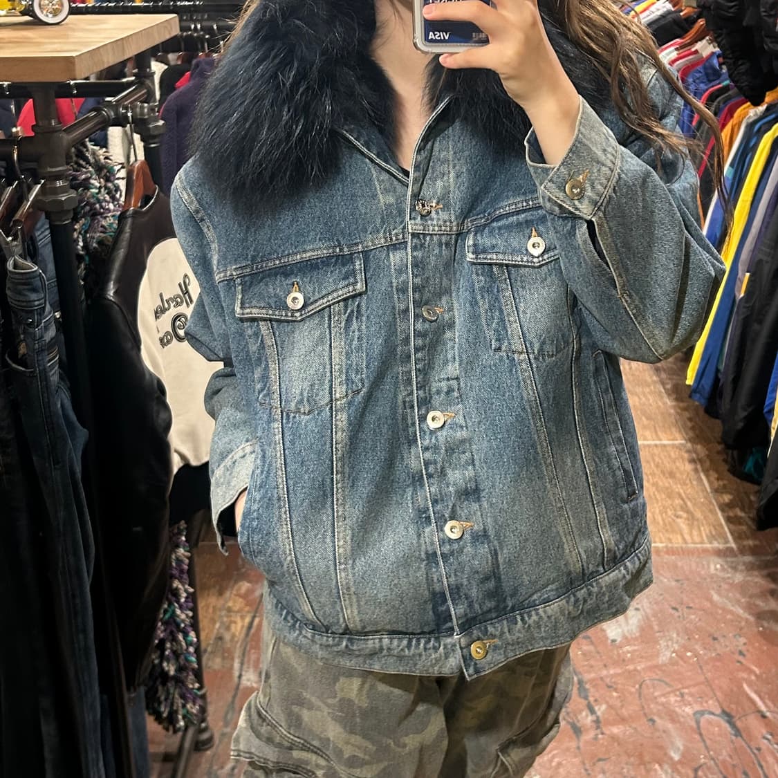 [HI] JS 뉴욕 데님 퍼 자켓  상품이미지2