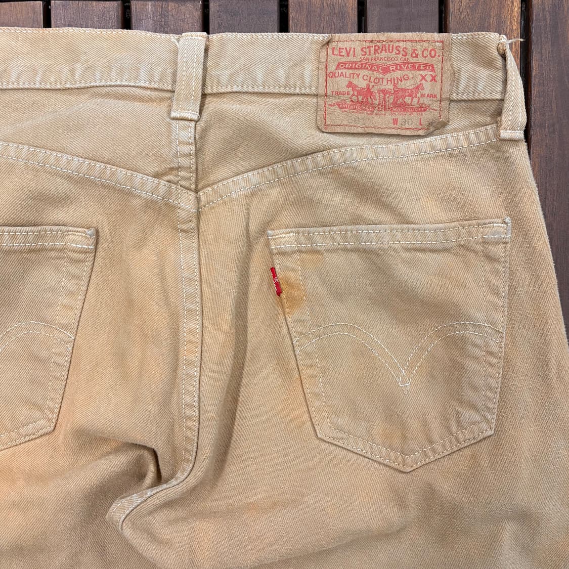 (31) 00s 리바이스 501 코요테 브라운 데님 팬츠 상품이미지4