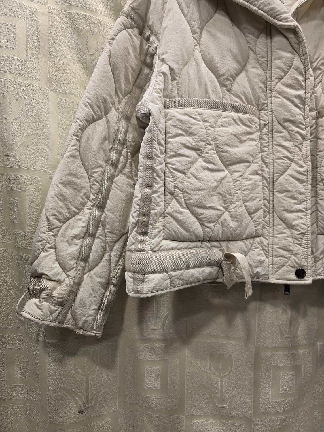 자라 퀼팅 패딩 점퍼 숏자켓 아이보리 44~66 상품이미지5