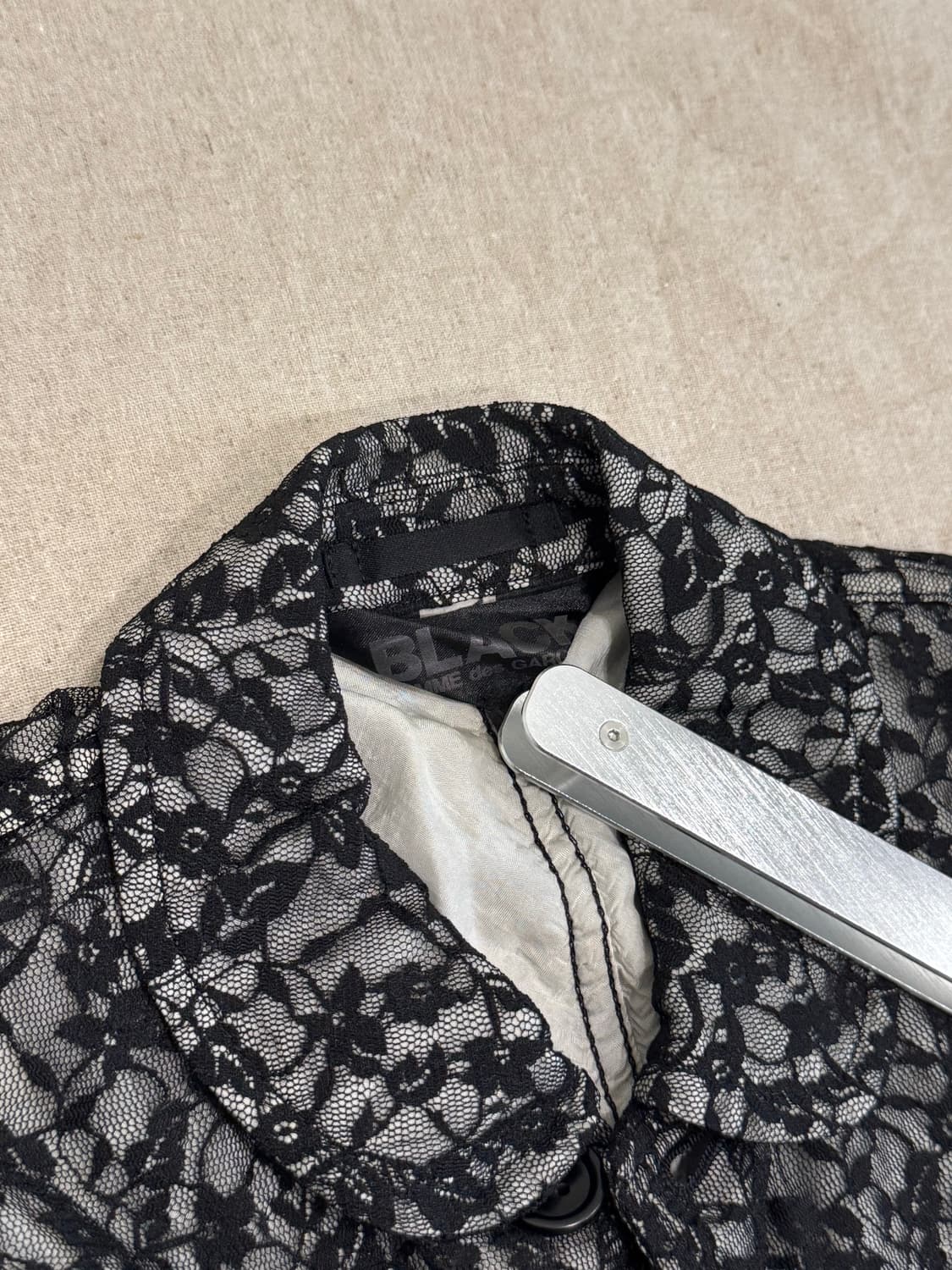 꼼데가르송 블랙 12aw 플로럴 자켓 상품이미지7