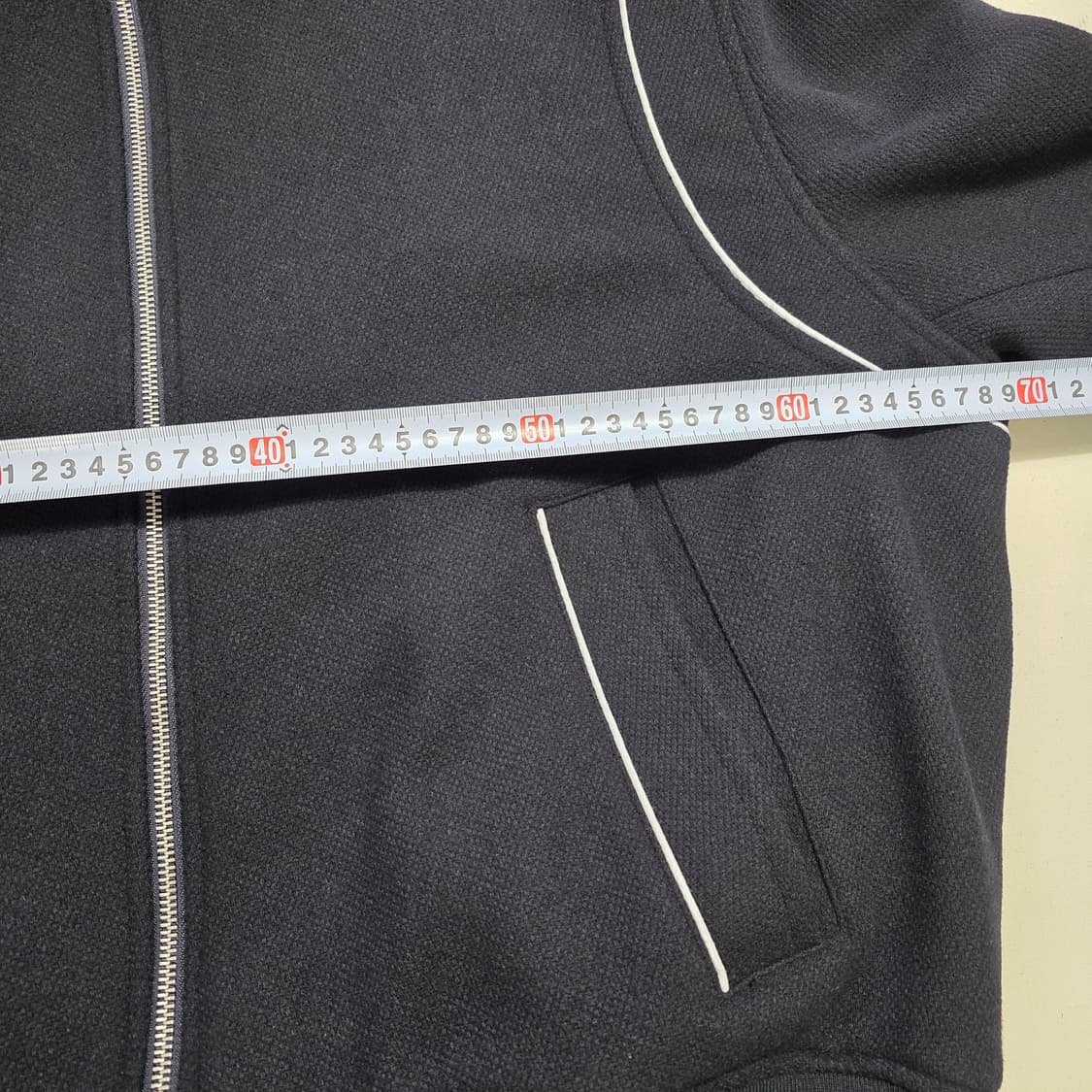 0800 KIIMUIR 블랙 블루종 자켓 파이핑 포인트XL 상품이미지3