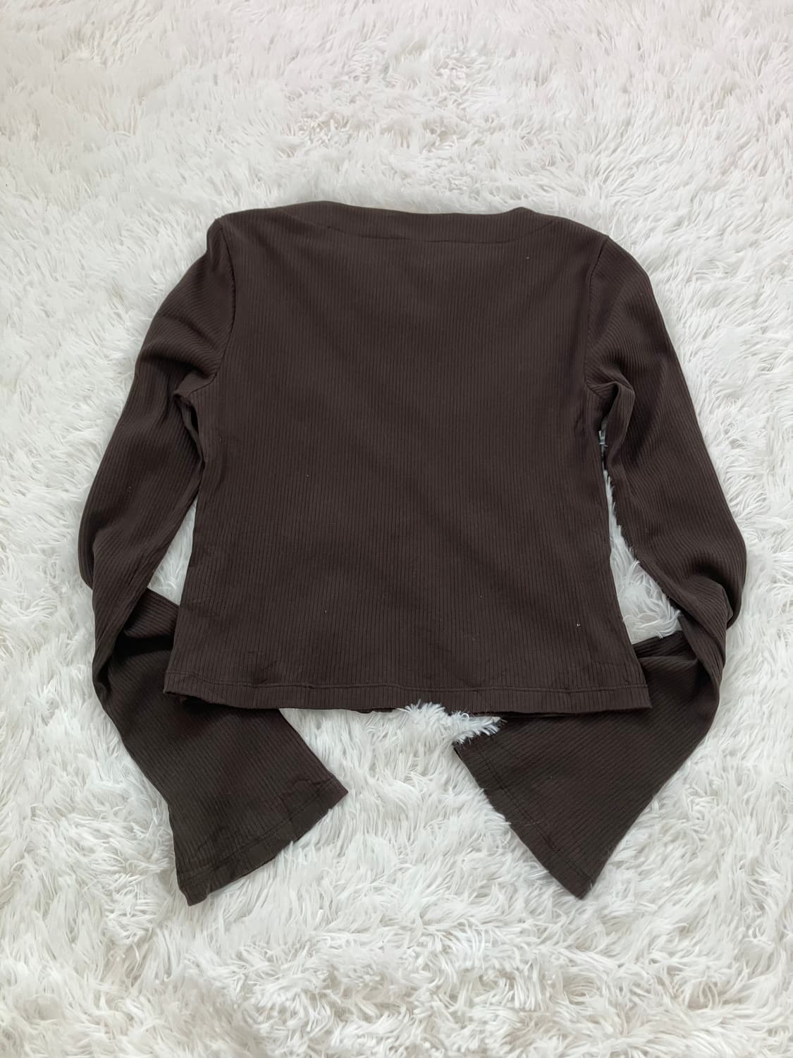 빈티지 딥 브라운 니트 긴팔 y2k 스트릿 갸루 펑키 일본빈티지585 f 상품이미지2