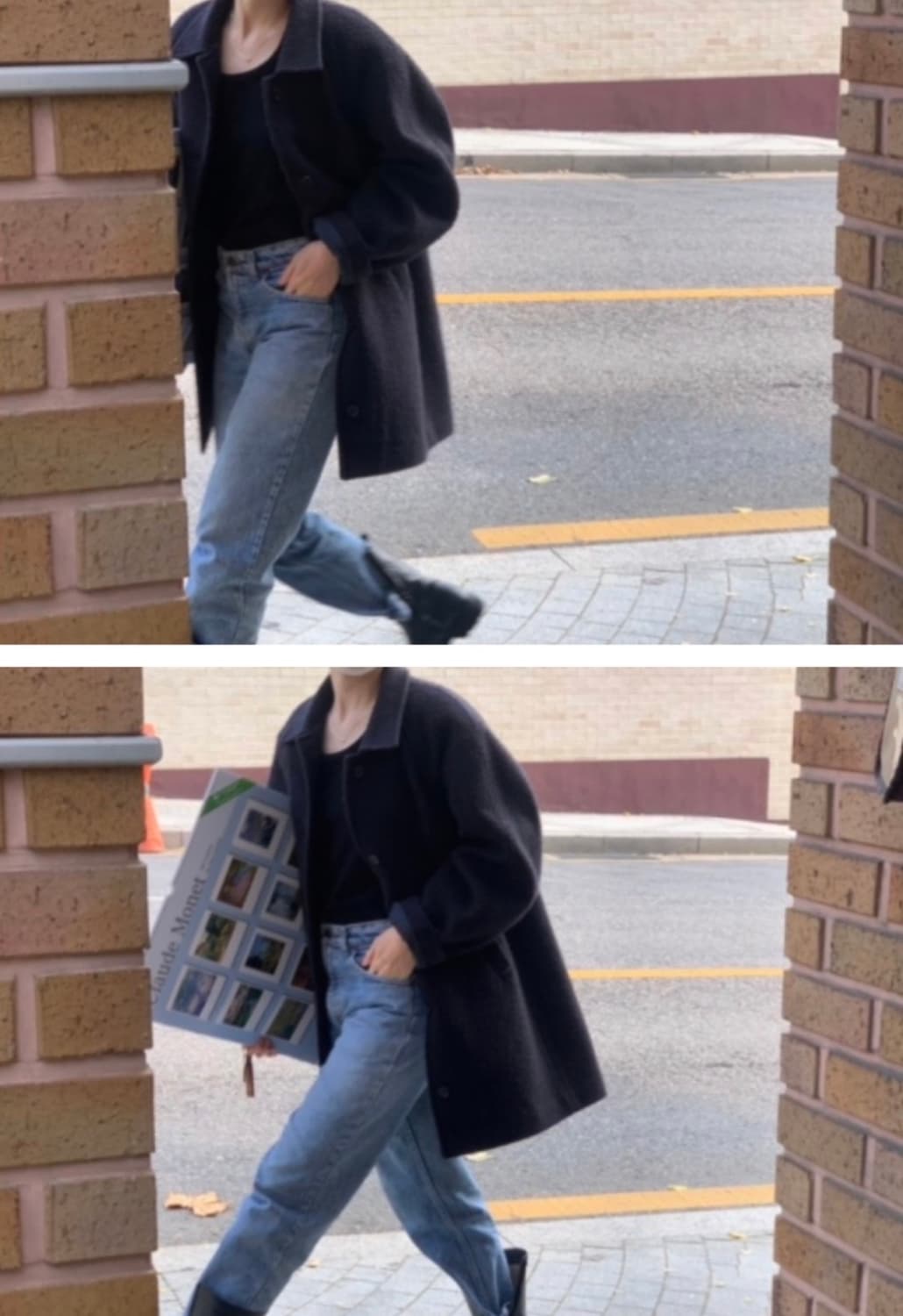 모네 카센티노 네이비하프코트 상품이미지5