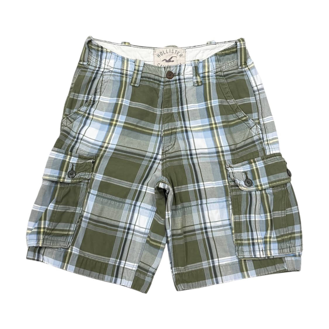 홀리스터 빈티지 Y2K 체크 카고 포켓 반바지 30 상품이미지1