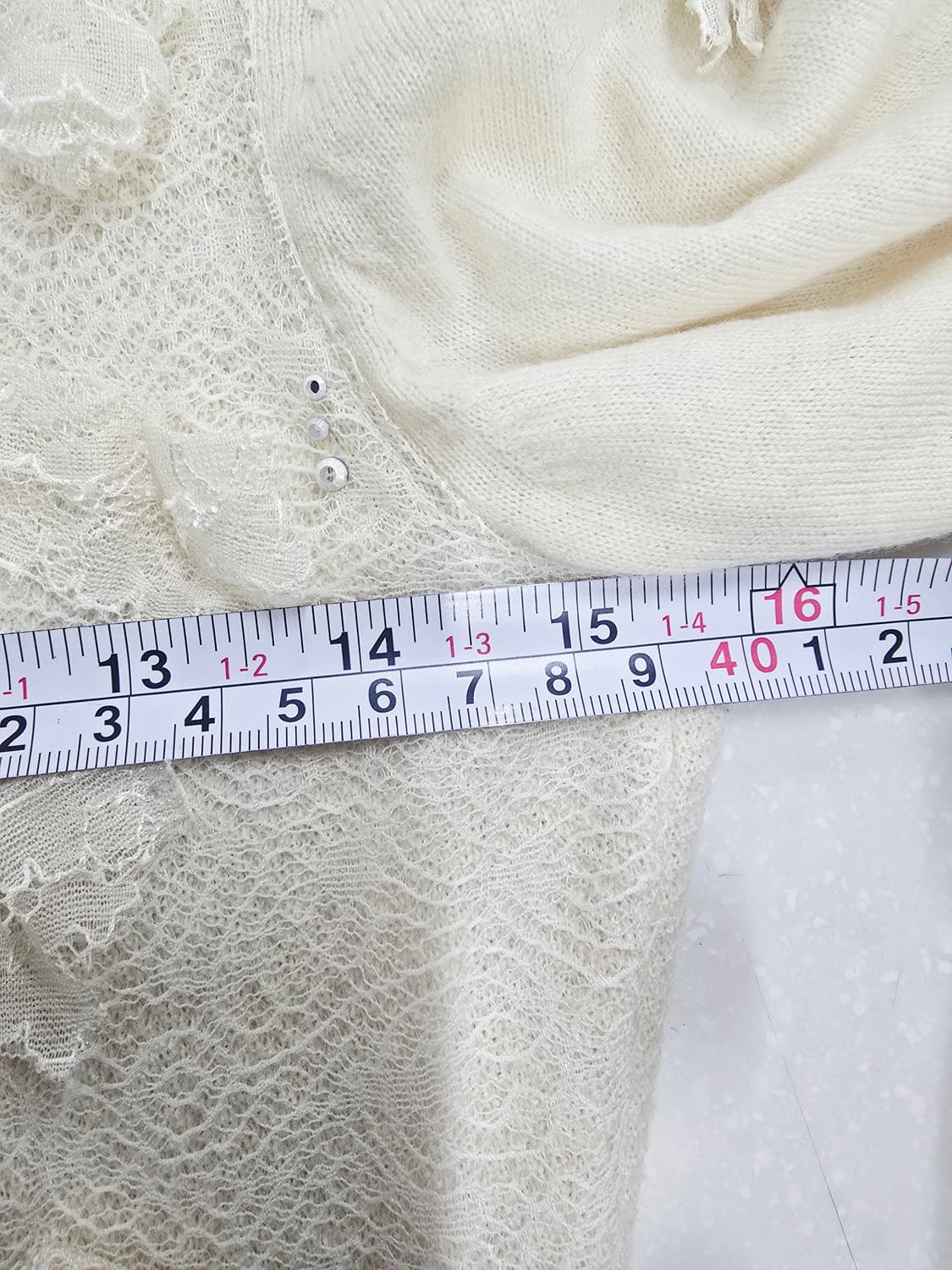 오브제  레이스 반팔 니트 상품이미지9