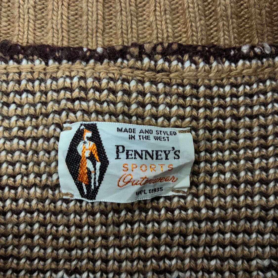 Penney's 브라운 앙고라 패턴 니트 상품이미지4