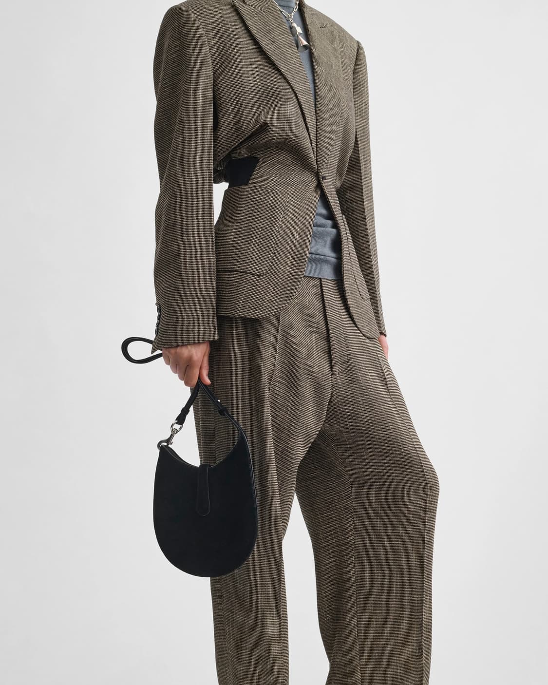 피비파일로 26ss 미니 빈 슬링백/블랙 스웨이드 상품이미지2