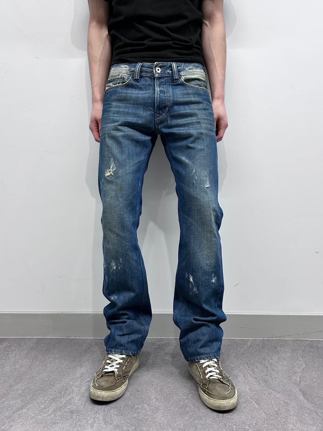 디젤 Viker 디스트레스드 데님  상품이미지1