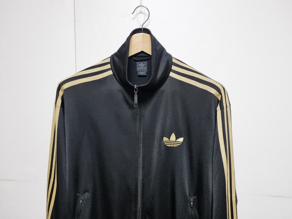 남성 상태양호 아디다스 블랙&골드 검금 파이어버드 불꽃 트랙탑 져지 저지 상품이미지10