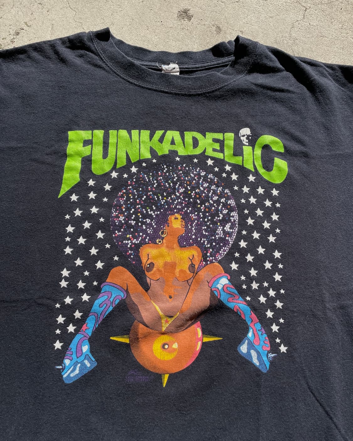 RARE!!) 00s Funkadelic Afro Girl T-shirt 상품이미지1