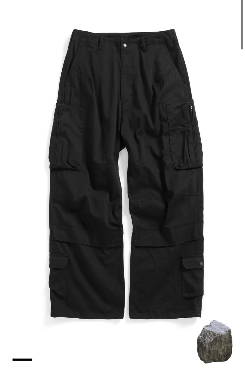 해칭룸 집 카고 팬츠 블랙 4 Zip Cargo Pants 상품이미지1