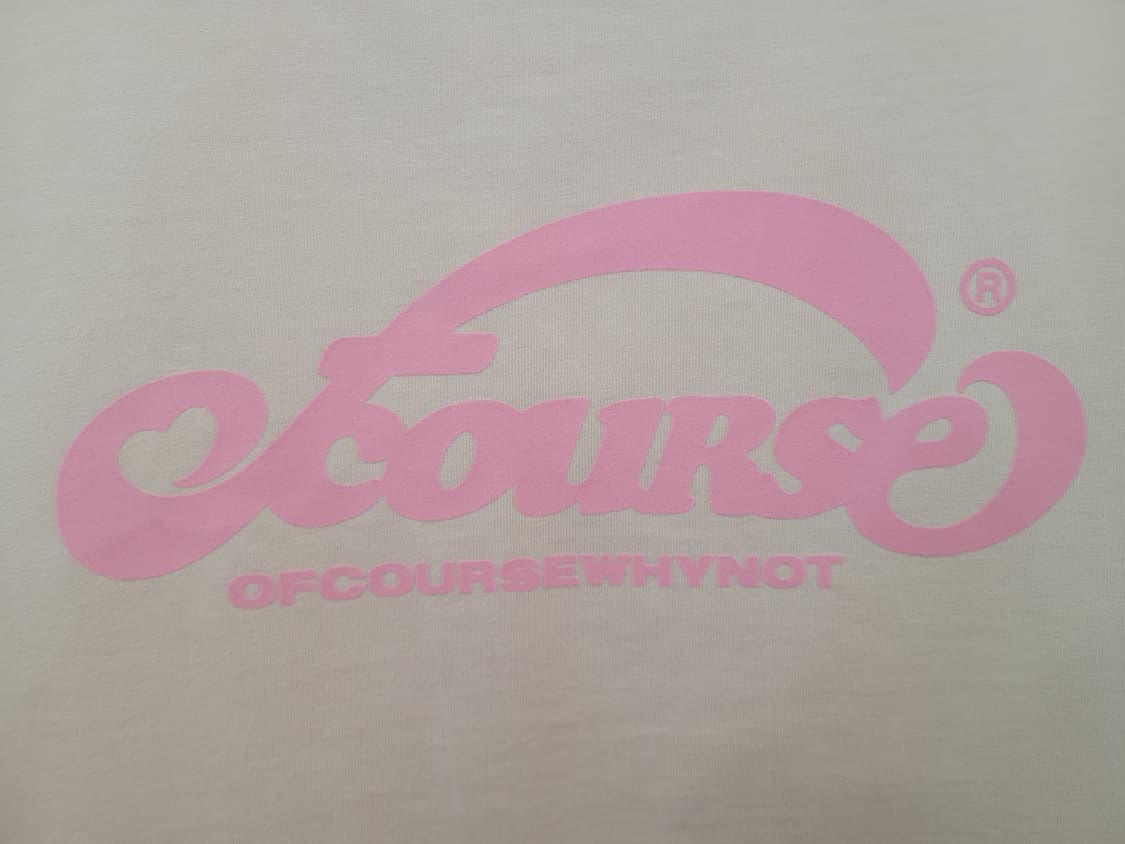 오브콜스와이낫 핑크 로고 반팔티셔츠 L사이즈 택달린새제품 상품이미지5