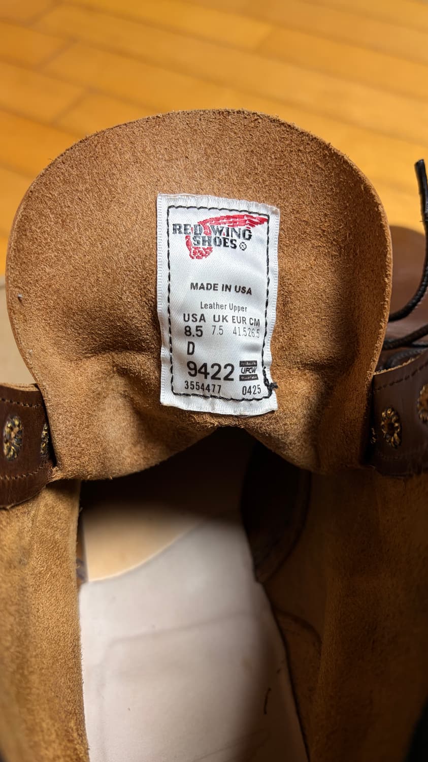 레드윙 9422 벡맨 시가 265  상품이미지5