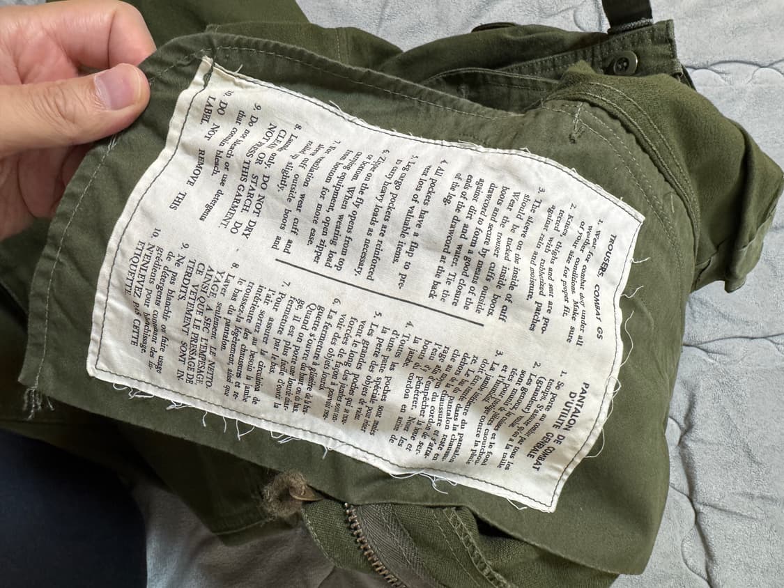 레어 67년도 캐나다군 밀리터리 팬츠 상품이미지8