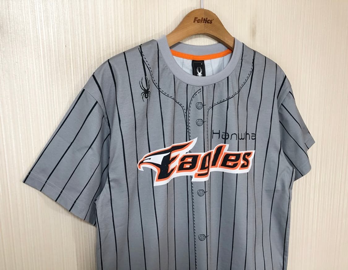 KBO 스파이더 한화이글스 남성 유니폼모티브 티셔츠 M(95) 상품이미지5