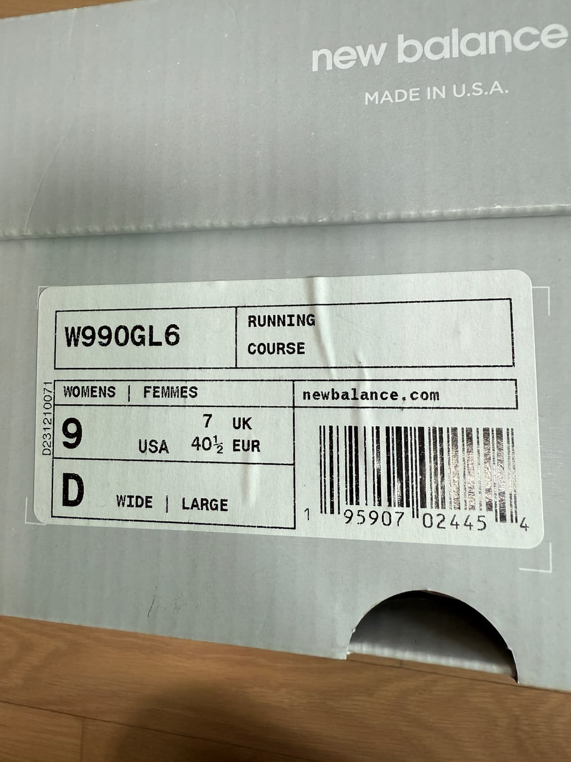 [260] 뉴발란스 우먼스 990 V6 그레이 D 와이드 상품이미지2
