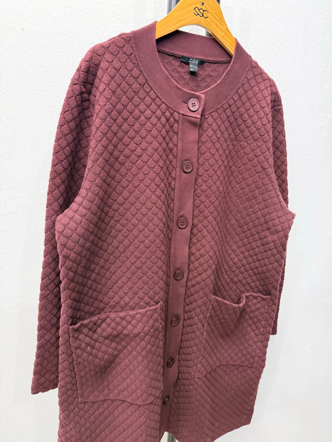 정품) COS 코스 퀼팅 브라운 가디건 자켓 L 상품이미지2