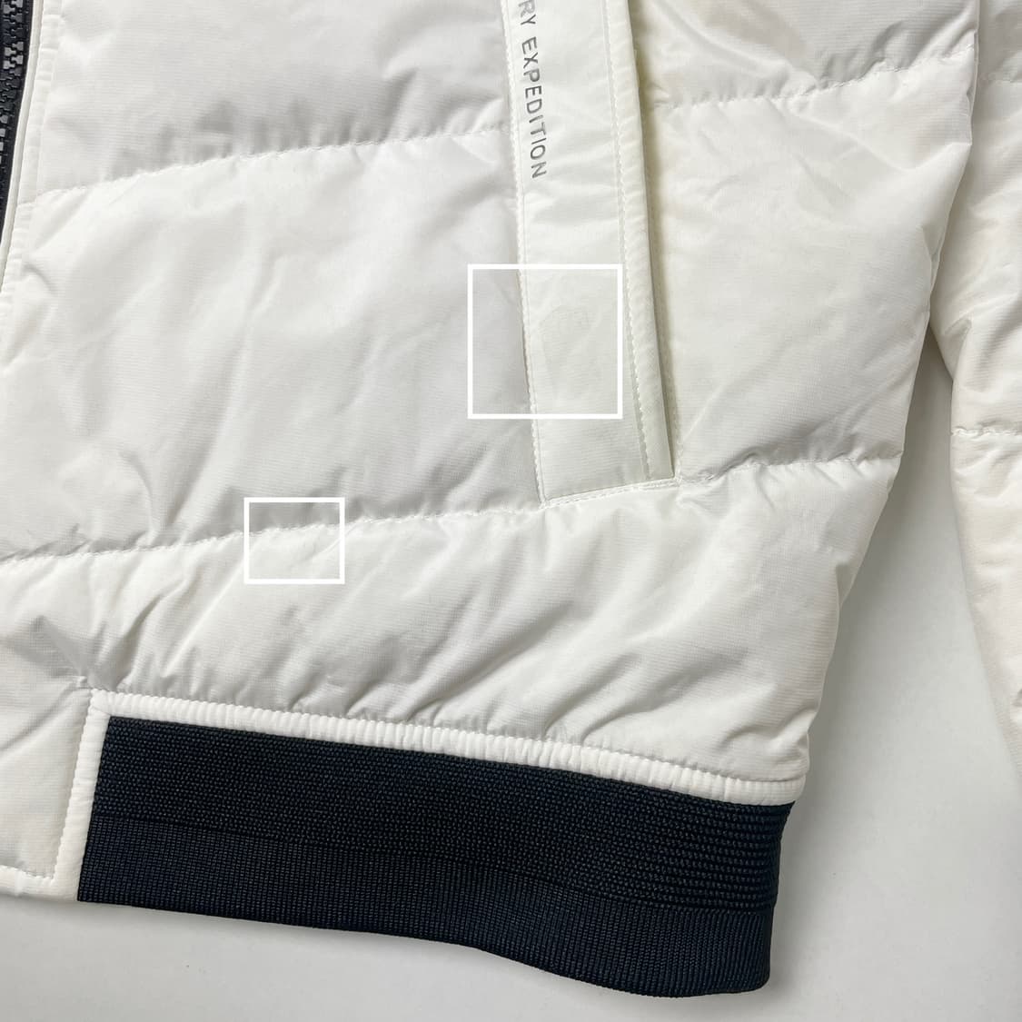 [중고] 디스커버리 여성 화이트 패딩 봄버 자켓 상품이미지5