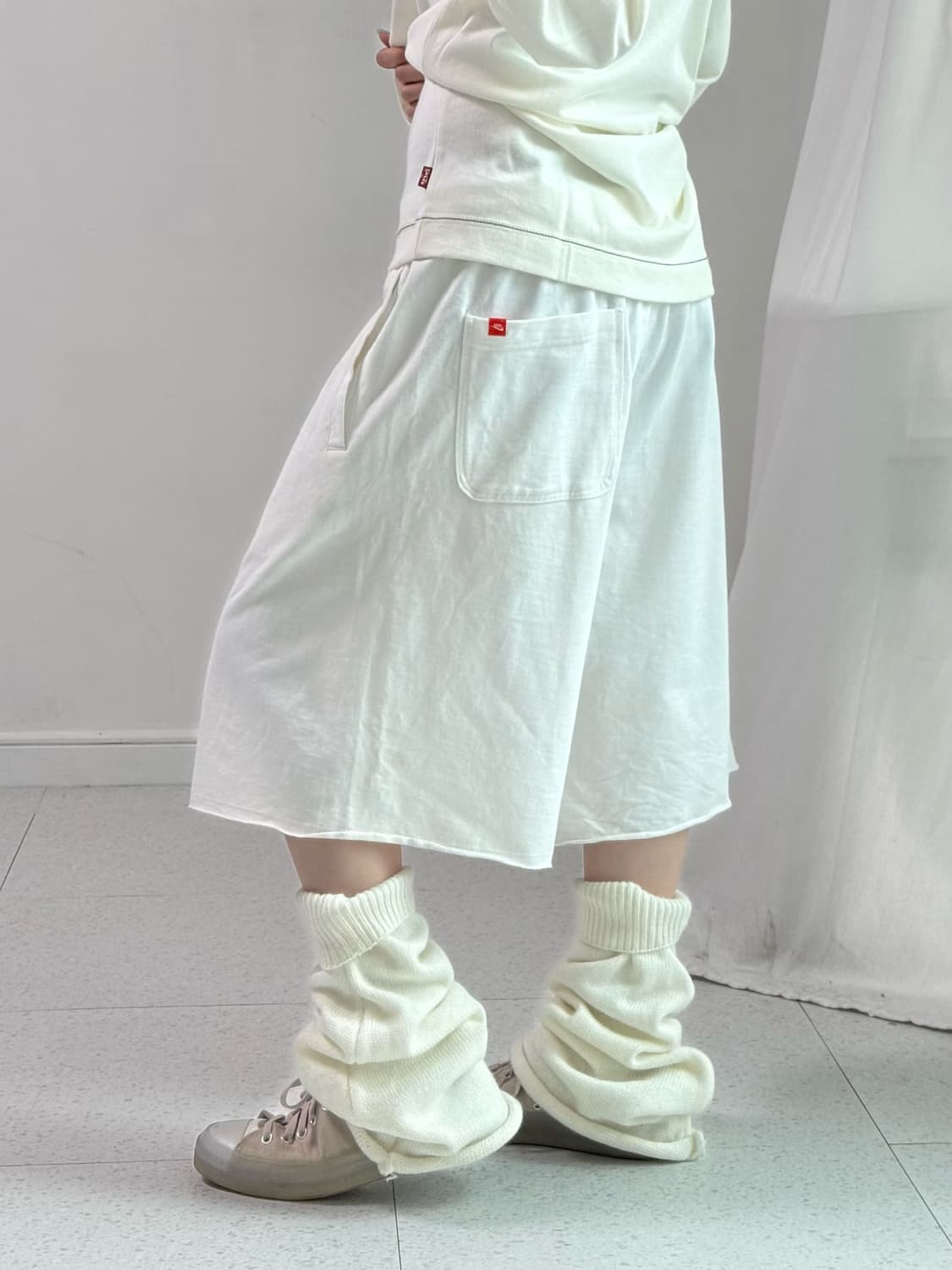 나이키 화이트 코튼 버뮤다 상품이미지3