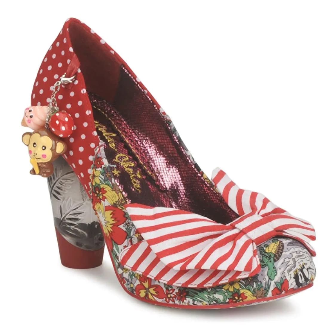 Irregular Choice 레드 앤 화이트 스팟 힐 스트라이프 상품이미지3