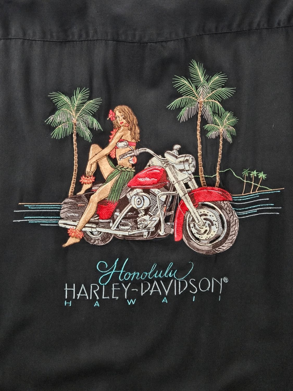 할리데이비슨 하와이 호놀룰루 실크 반팔 셔츠 ( XL ) / 11420 상품이미지8