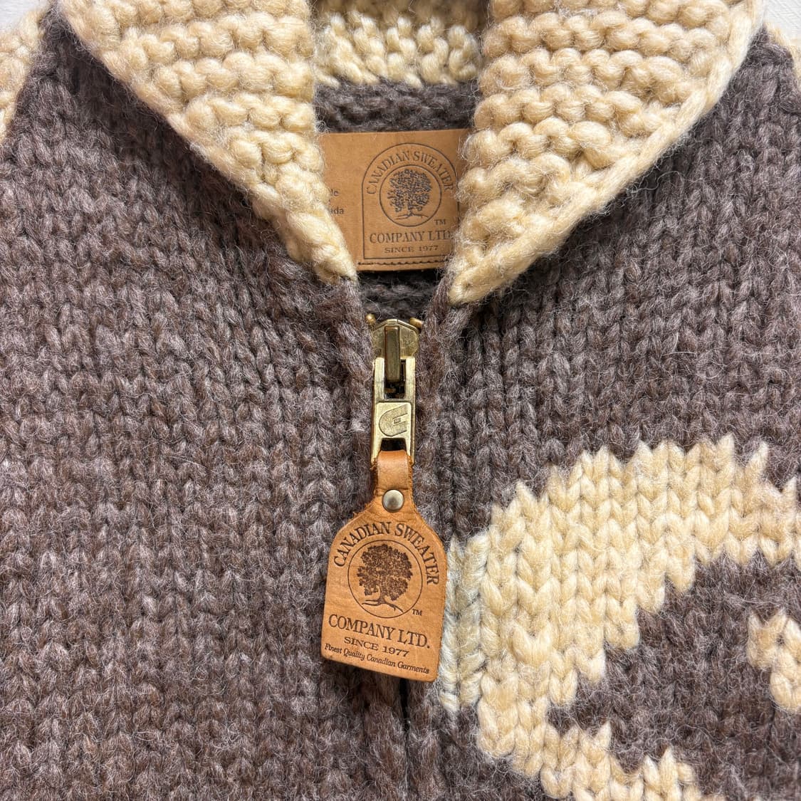 CANADIAN SWEATER 캐나디안 스웨터 코위찬 니트 투웨이 집업 상품이미지2