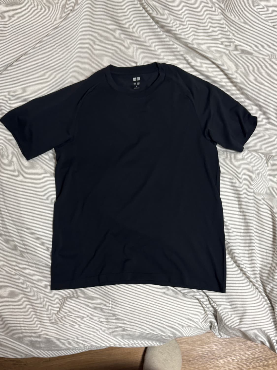 (새상품) 유니클로 DRY-EX 티셔츠 L 블랙 2장 상품이미지1