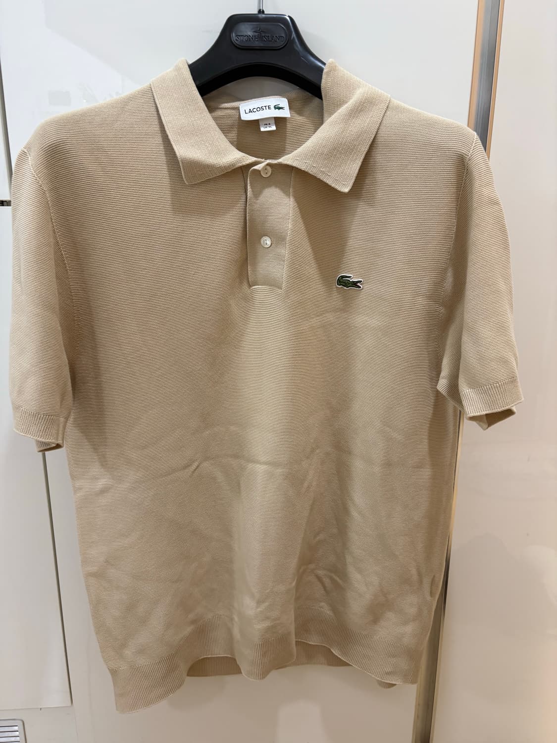 24fw 라코스테 베이지 니트반팔 xl (새상품급) 상품이미지1