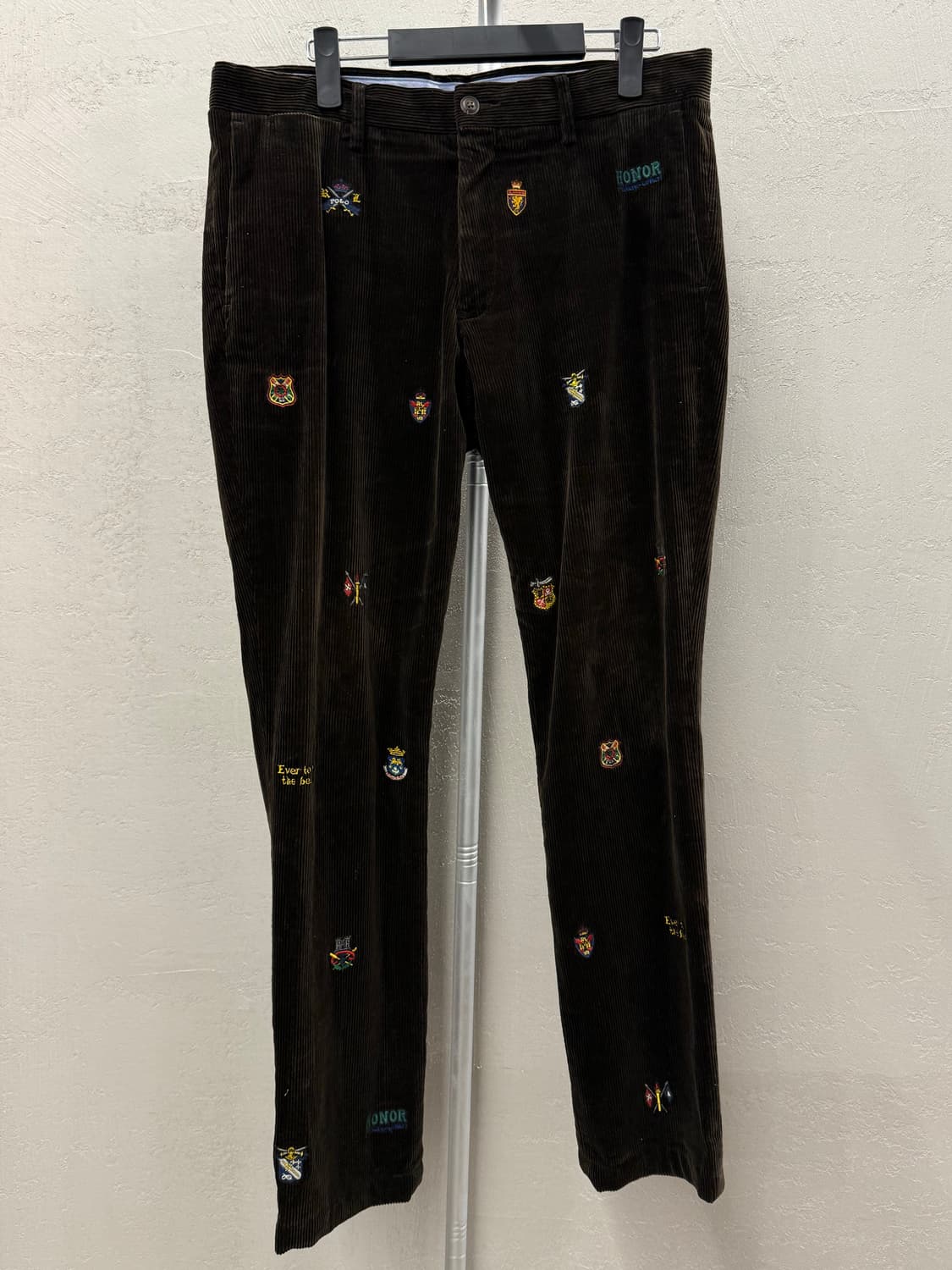 Polo RalphLauren 남성 브라운 코듀로이 자수 팬츠 34 상품이미지2