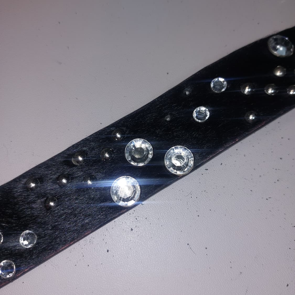 펑크 고스 벨벳 왕큐빅 스터드 벨트 상품이미지4