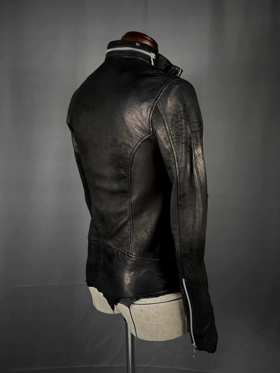 14th addiction cross zip leather jacket 상품이미지3