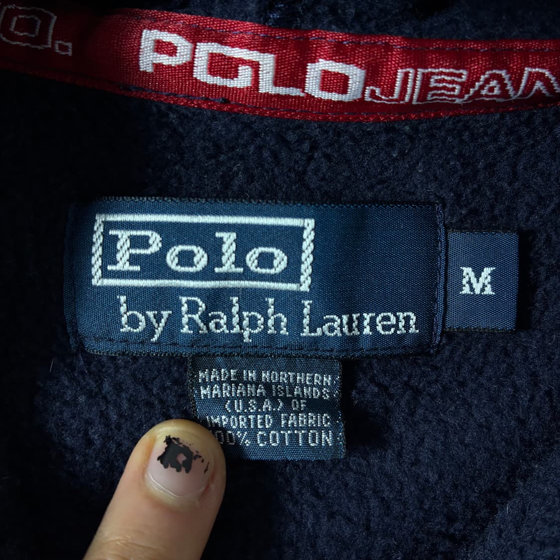 Polo  폴로 랄프로렌 90,s 자수 코튼 빅포니 후드집업  상품이미지5