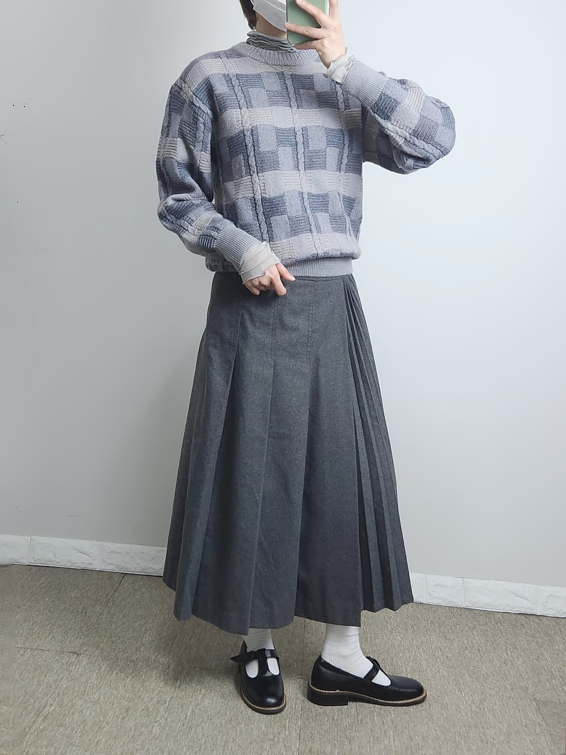 (Celebshop Edition)플리츠 롱 스커트 상품이미지2