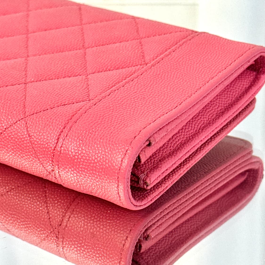 (신형)샤넬 마드모아젤 핑크 똑딱이 장지갑 상품이미지3