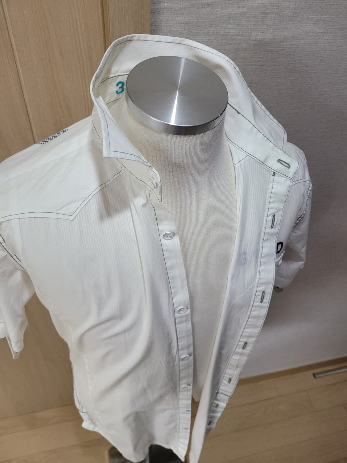 지스타 G-Star Raw 남자 웨스턴스타일 반팔셔츠 100 화이트 상품이미지7