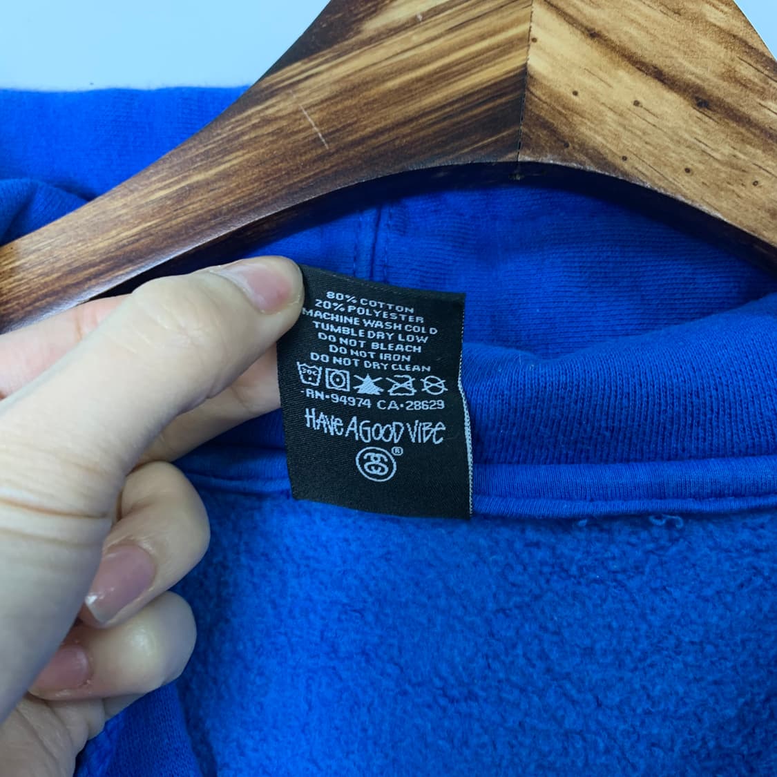 스투시 월드투어 블루 후드집업 상품이미지8