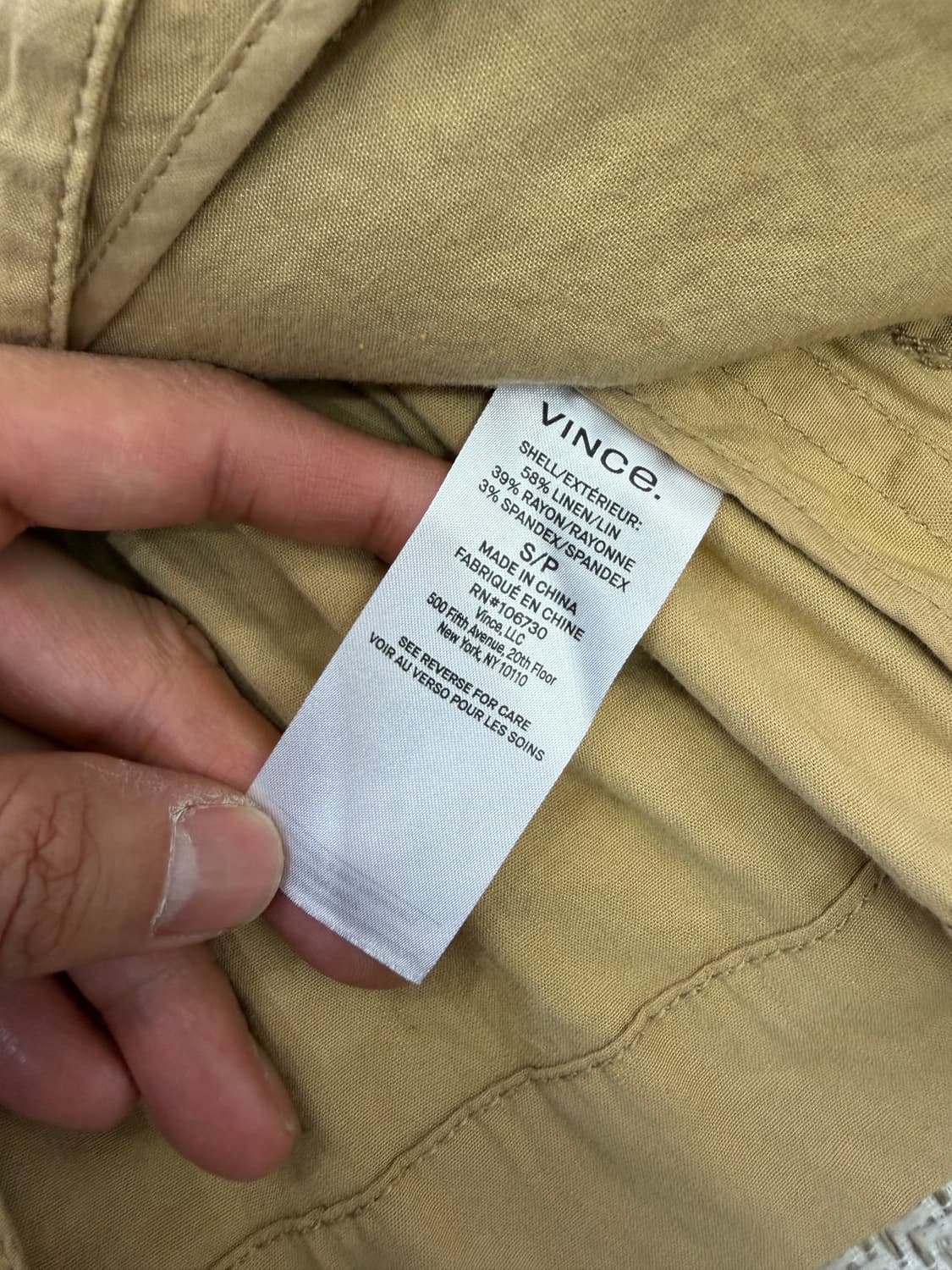 정품) VINCE 빈스 카키색 벨트 자켓 S  상품이미지8