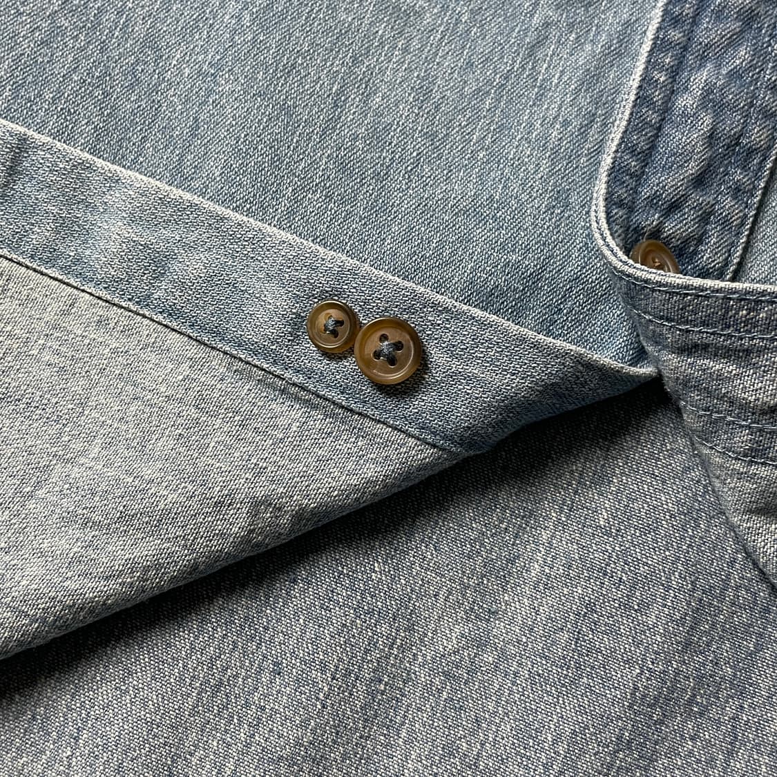 CROFT&BARROW 빈티지 다운버튼 코튼 데님 셔츠 A00693 상품이미지5