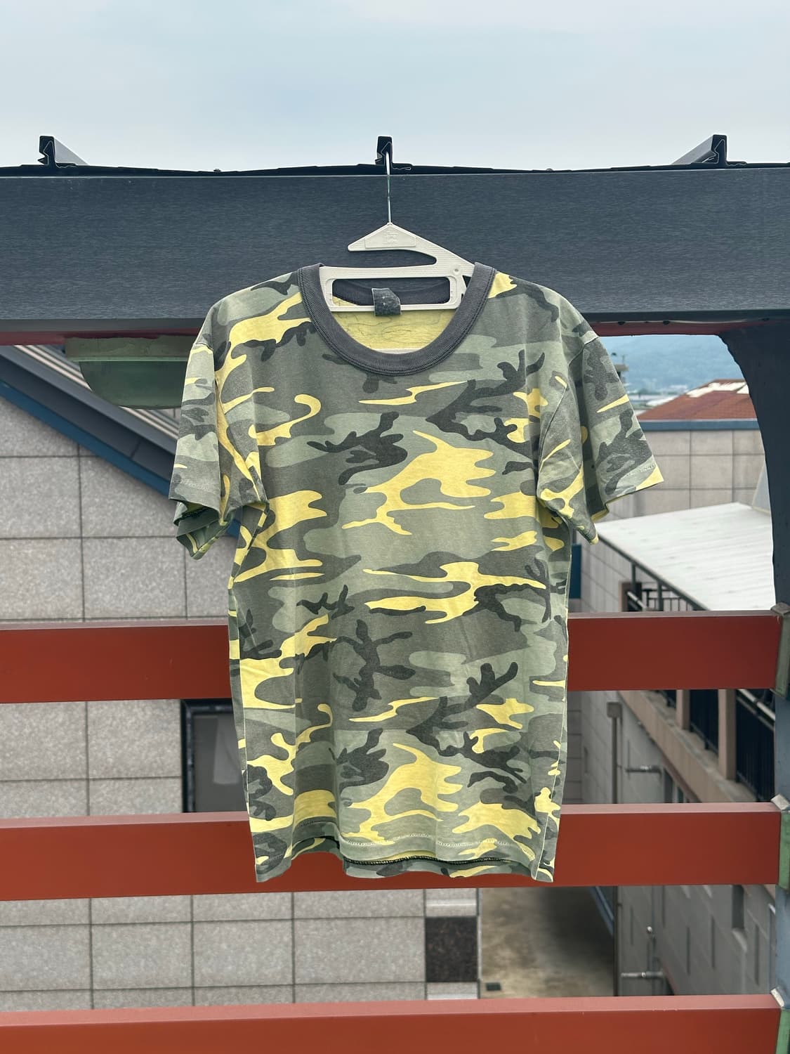 70s yellow camo t shirt  Anvil Rothco 상품이미지1