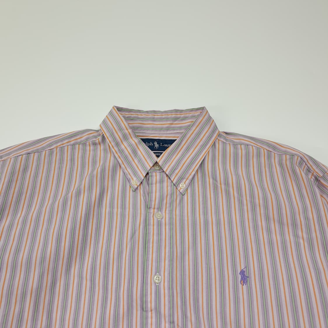 CL799 XL 폴로 00s 멀티스트라이프 라벤더 셔츠 남방 상품이미지2