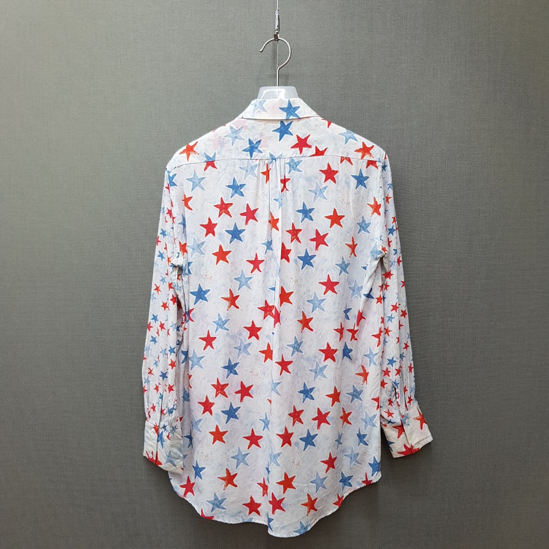 산드로 스타 패턴 실크 리본 블라우스 1사이즈 상품이미지5