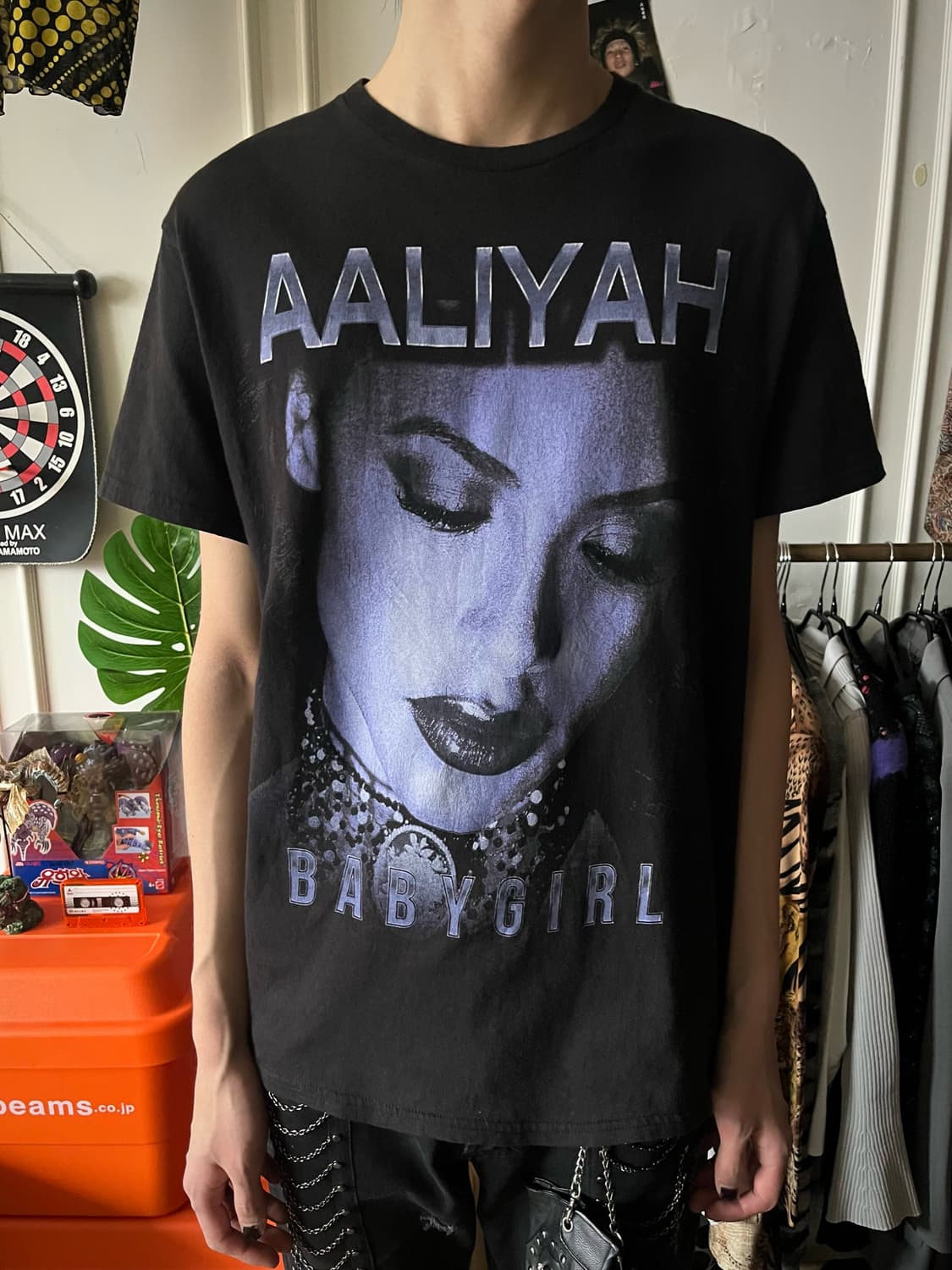 2000s AALIYAH "BABY GIRL" Print T-Shirt 상품이미지2