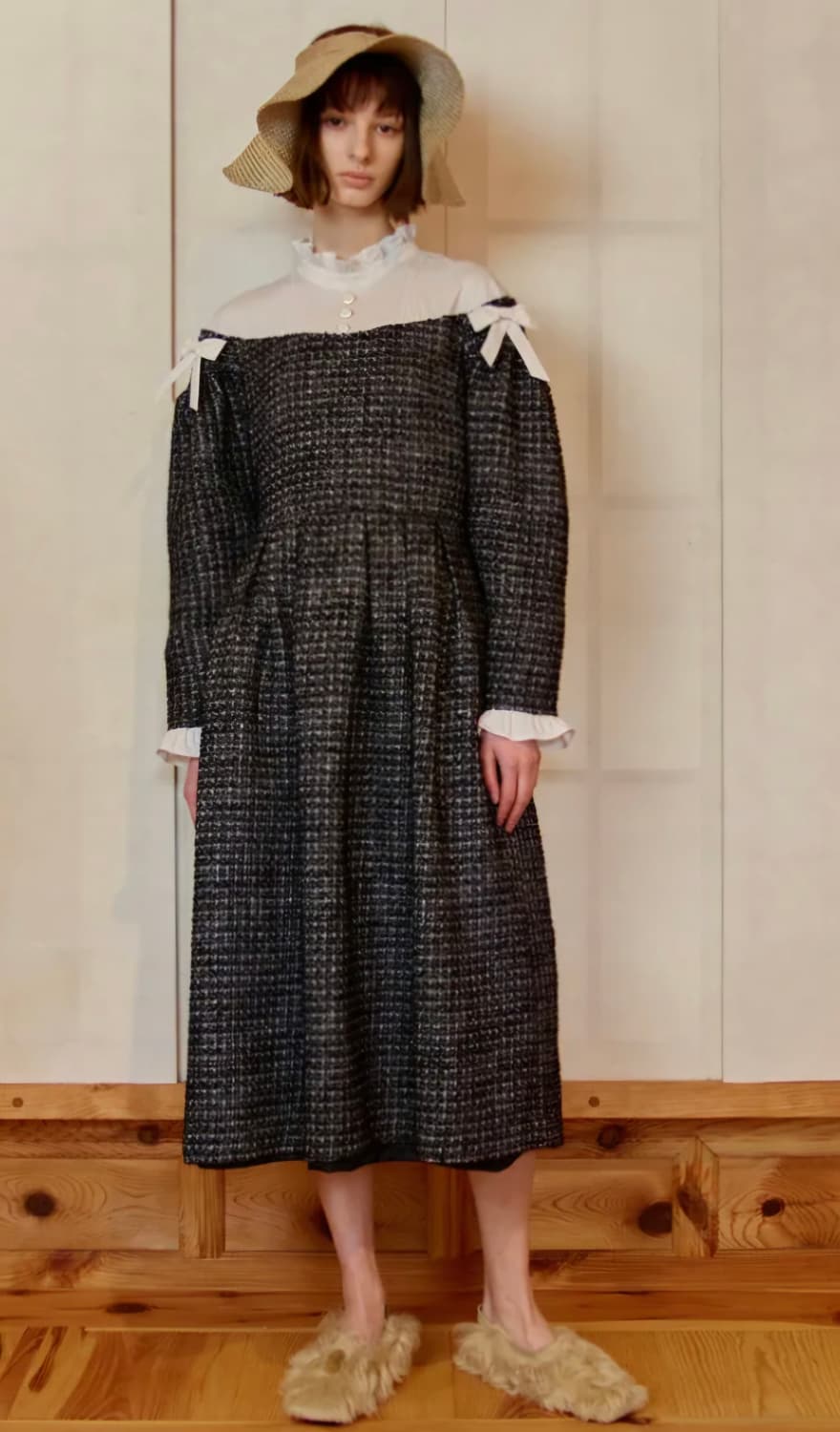 듀이듀이 트위드 원피스 민트 상품이미지1