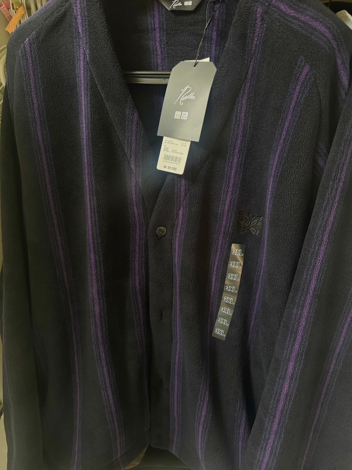 3xl 유니클로 니들스 유니클로 가디건 블랙 유니들스 상품이미지1