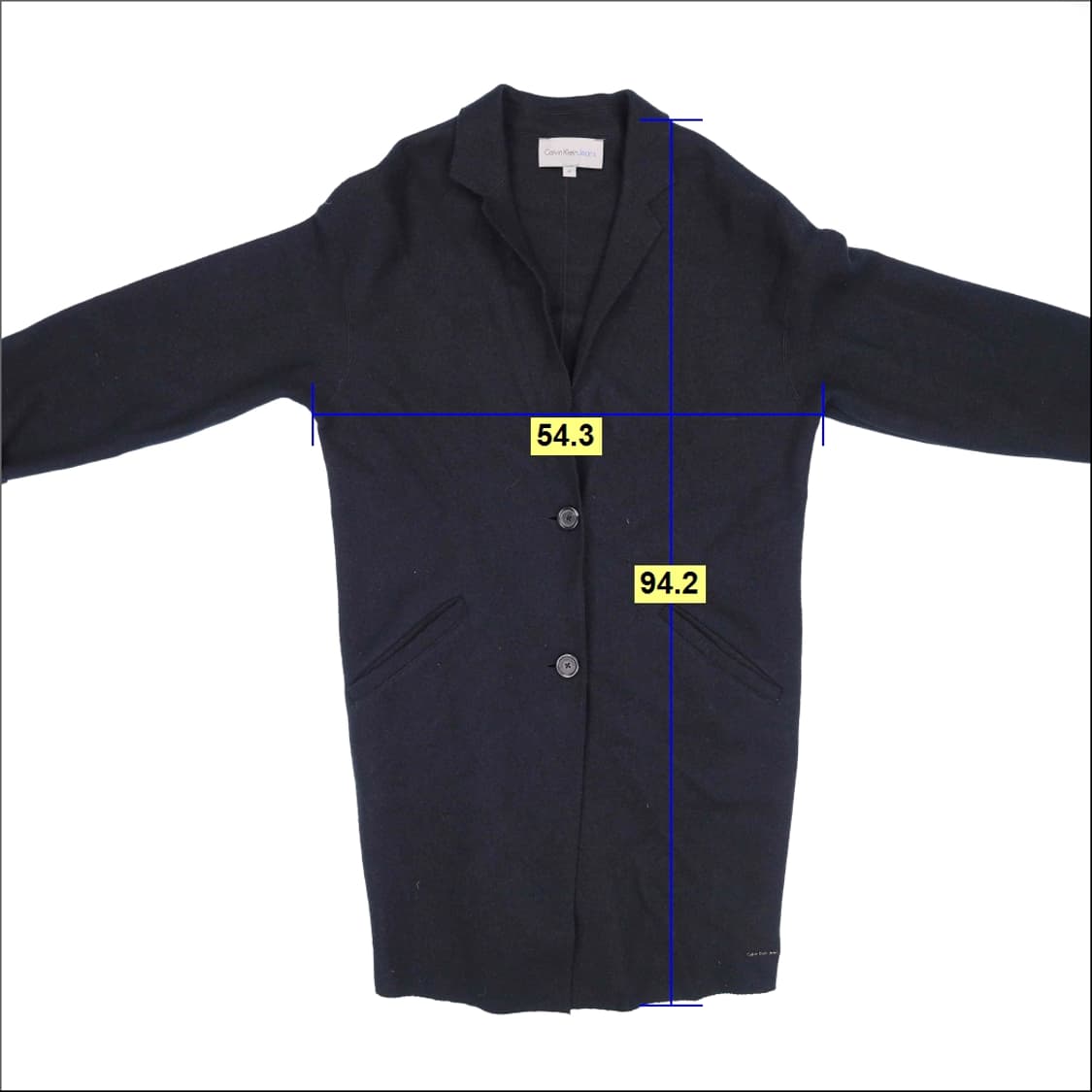 M 캘빈클라인 블랙 롱 코트 자켓 0121H1 상품이미지6